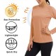 CRYSULLY 여성용 UPF 50+ 긴 소매 셔츠 자외선 차단 경량 야외 하이킹 티셔츠 탑
