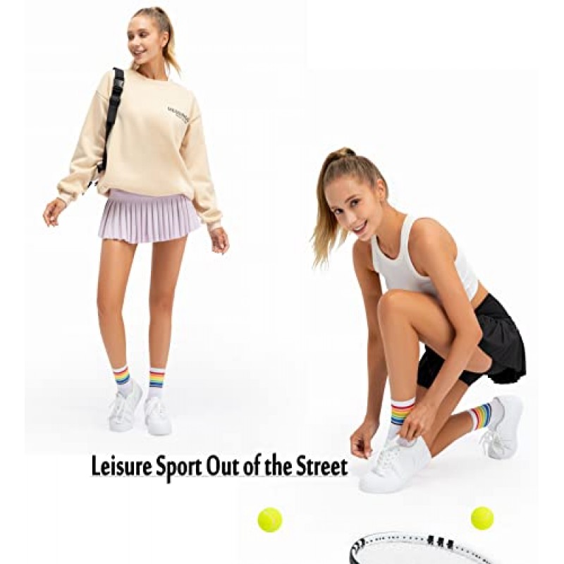 Raroauf 여성 테니스 스커트 Pleated 골프 스커트 포켓 운동 스포츠 Running Athletic Skort Mini
