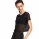 SweatyRocks 여성의 섹시한 쉬어 메쉬 Fishnet Net 반팔 티셔츠 크롭 탑