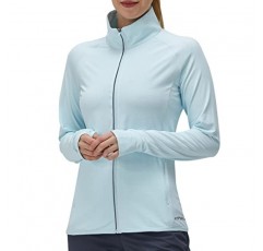 여성용 UPF 50+ 자외선 차단 의류 긴 소매 운동용 하이킹 셔츠 경량 SPF 지퍼 업 야외 재킷