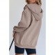트렌디 퀸 여성 지퍼 업 후드 긴 소매 스웨터 가을 의상 대형 스웨터 캐주얼 패션 자켓