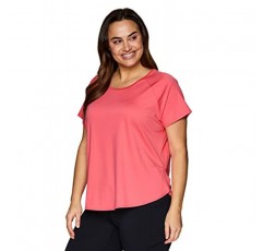 RBX 액티브 여성 패션 플러스 사이즈 편안한 핏 통기성 러닝 운동 반소매 요가 티셔츠 탑