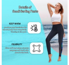 Scodi 수영 바지 여성용 서핑 레깅스 하이 웨이스트 워터 수영 스타킹 긴 UV 러쉬 가드
