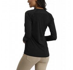 여성용 UPF 50+ 자외선 차단 긴 소매 셔츠 퍼포먼스 액티브 탑 피트니스 운동 스포츠 레저 속건성 티셔츠