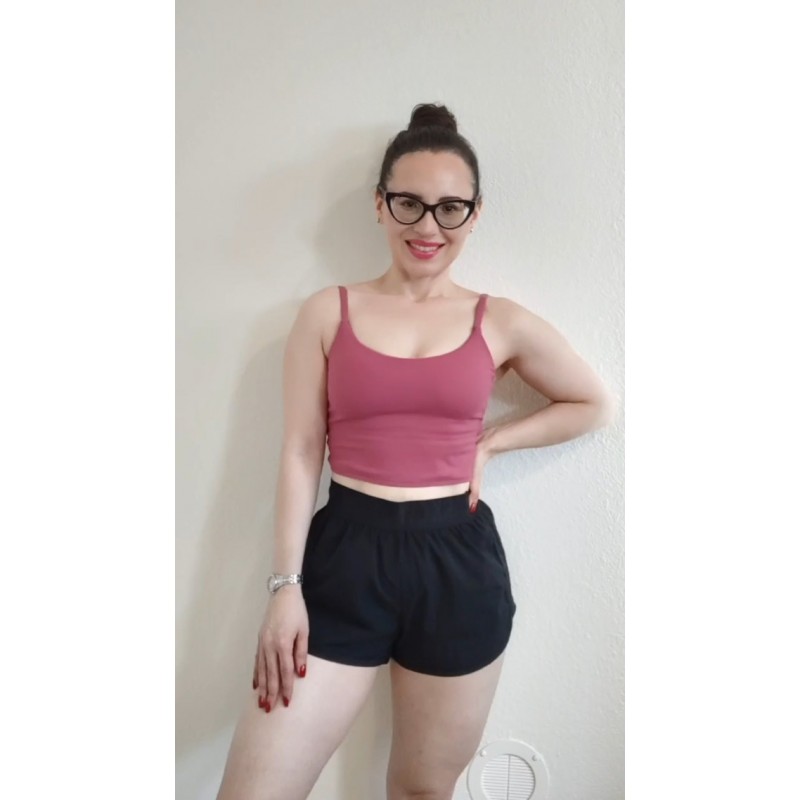 Womens 섹시한 연승 스포츠 브라 요가 운동 자르기 탑 와이어프리 패딩 탱크탑(브라 내장 포함)