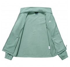 GIMECEN 여성용 경량 풀 지퍼 소프트 폴라 플리스 재킷 지퍼 포켓이 있는 야외 레크리에이션 코트