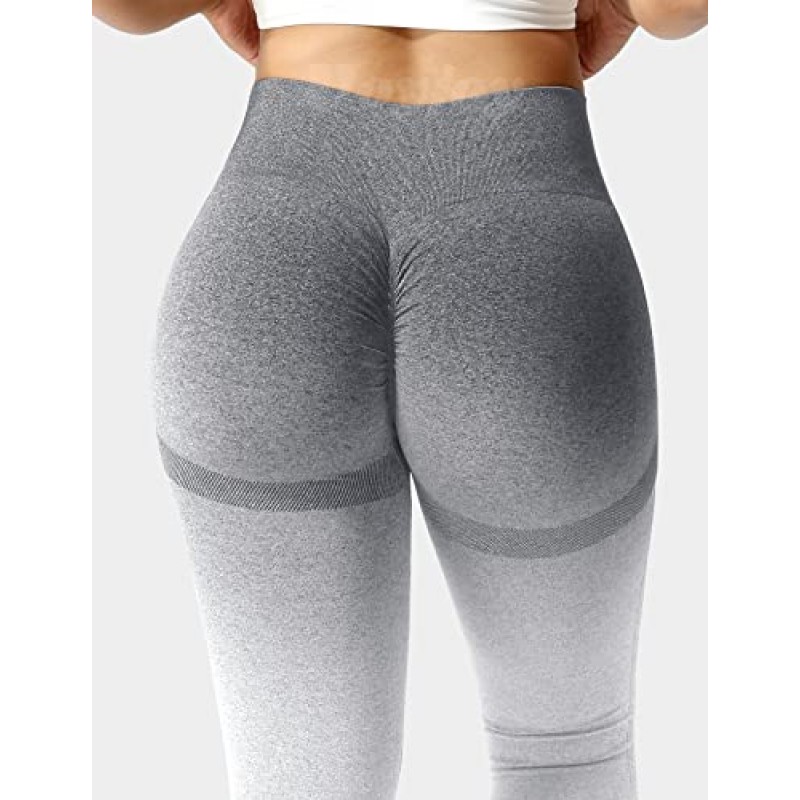 VOYJOY 여성 Scrunch 엉덩이 리프팅 원활한 요가 레깅스 하이 웨이스트 바지 Tummy Control Vital Runched Booty Compression Tight