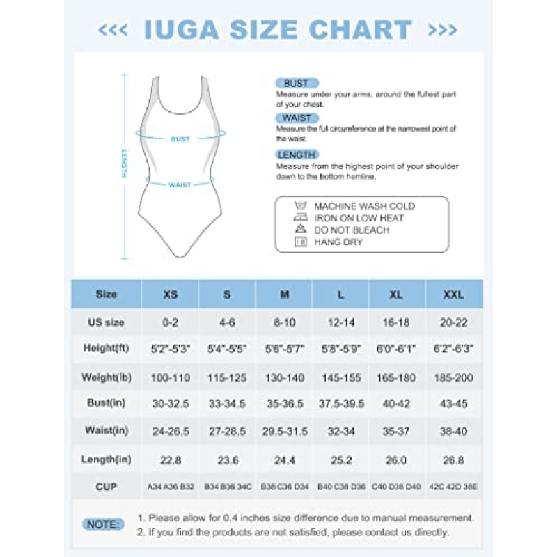 IUGA 여성용 원피스 운동 수영복 조절 가능한 스트랩 수영복 여성용 배변 컨트롤 수영복