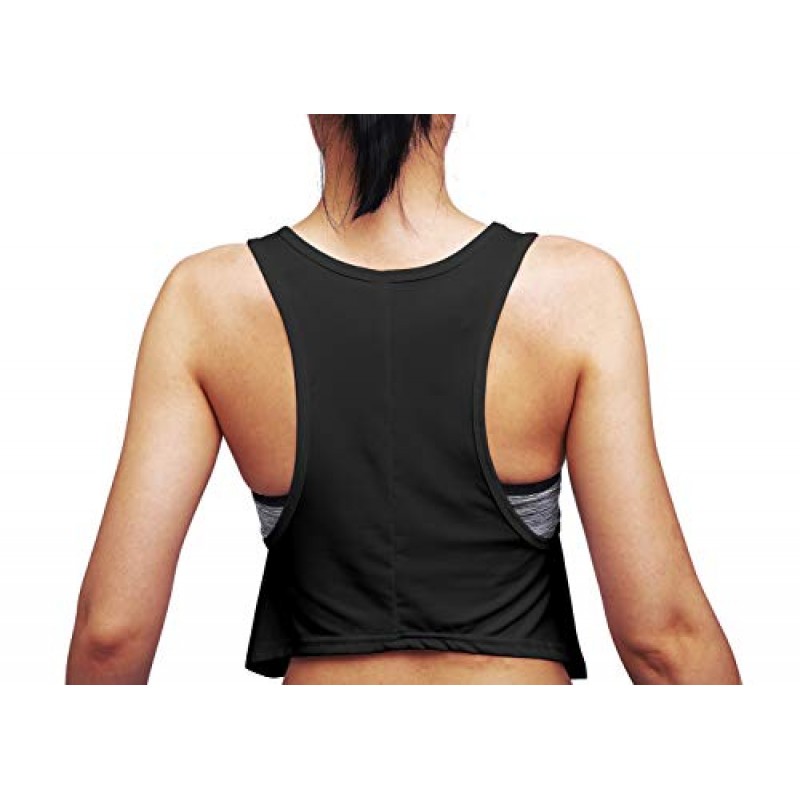 Mippo Womens Workout Racerback 크롭 탱크 탑 루즈핏 Flowy Athletic Gym Shirts