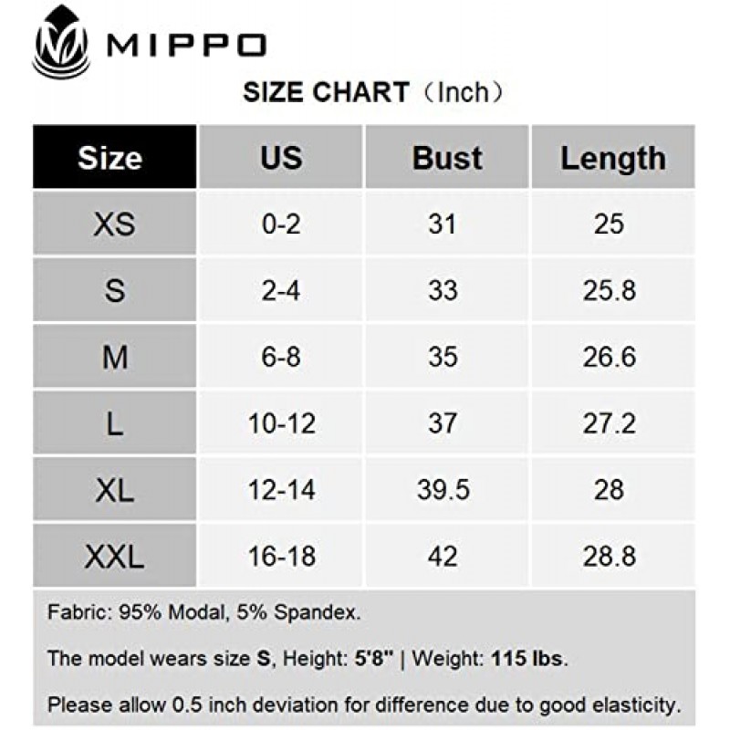 여성용 Mippo 운동 탑 하이 넥 레이서 백 탱크 탑 루즈 피트 운동 요가 셔츠