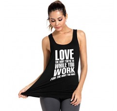 FANNOO 운동 탱크 탑 여성용-여성 Inspirational Funny Saying Fitness Gym Racerback 민소매 셔츠