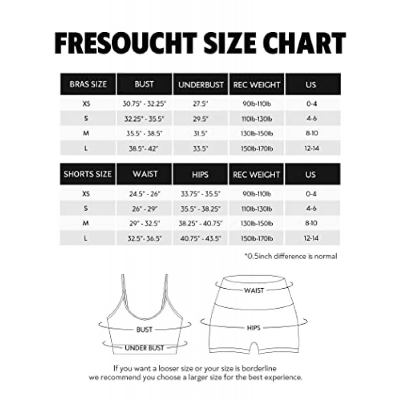 여성용 FRESOUGHT 2피스 운동 세트, 원활한 운동 골지 체육관 의상, 요가 액티브웨어 세트