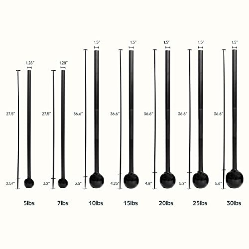 근력 훈련, 재활, 스트레칭, 컨디셔닝 및 회전 훈련을 위한 Retrospec Revolve Steel Macebell - 여성 및 남성을 위한 5, 7, 10, 15, 20, 30파운드 옵션