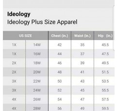 Ideology 여성용 플러스 피트니스 워크아웃 튜닉 탑 블루 1X