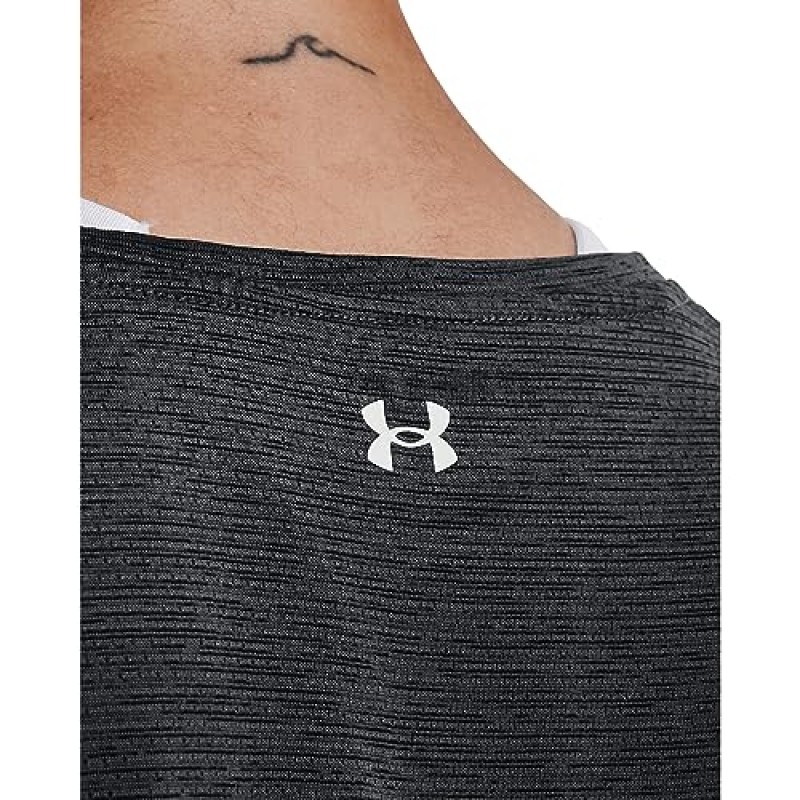 Under Armour Tech Vent 반소매 블랙/화이트 미디엄 티셔츠