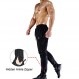 BROKIG 남성용 지퍼 조깅 바지 - 캐주얼 체육관 운동 트랙 바지 포켓이 있는 편안한 슬림핏 테이퍼드 스웨트팬츠
