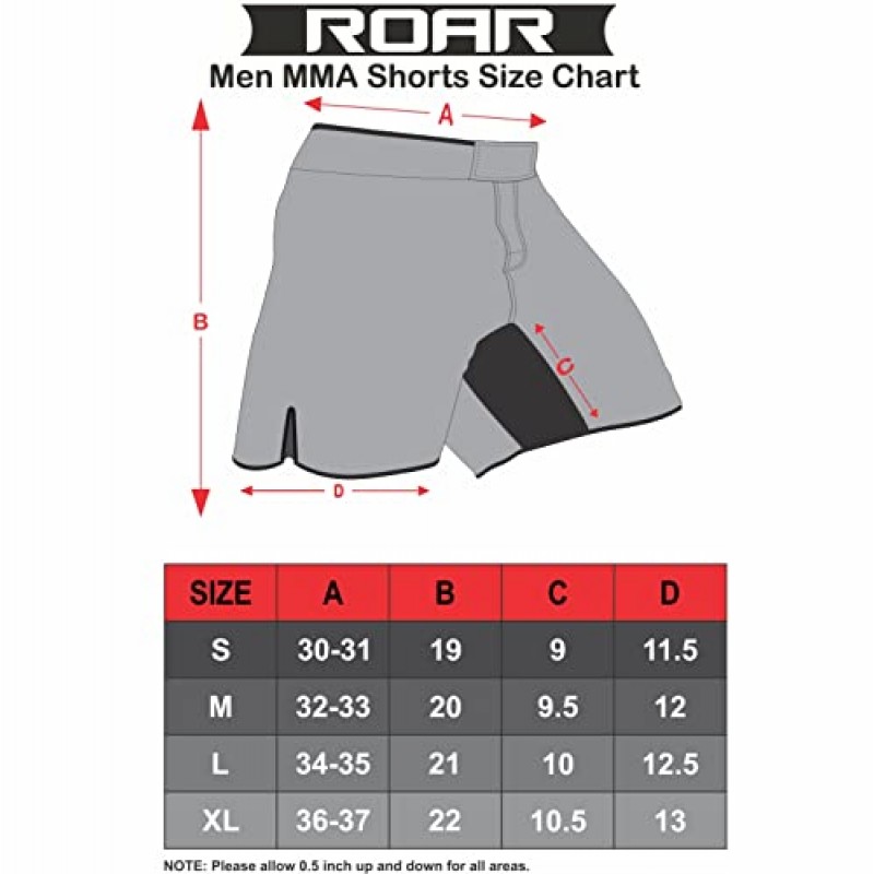 ROAR MMA 싸움 반바지 격투 무에타이 BJJ 훈련 Jiu Jitsu No Gi Wear