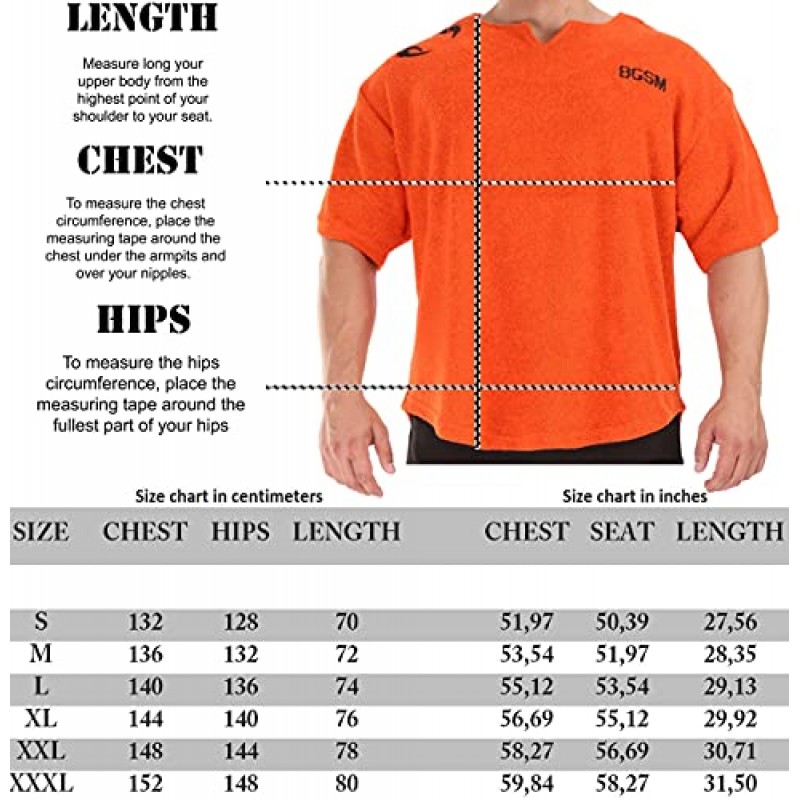 남성 체육관 티셔츠 액티브웨어 보디빌딩 리프팅 오버사이즈 래그 탑 | 타올 질감, 코튼 트레이닝 탑