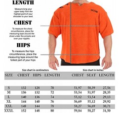 남성 체육관 티셔츠 액티브웨어 보디빌딩 리프팅 오버사이즈 래그 탑 | 타올 질감, 코튼 트레이닝 탑