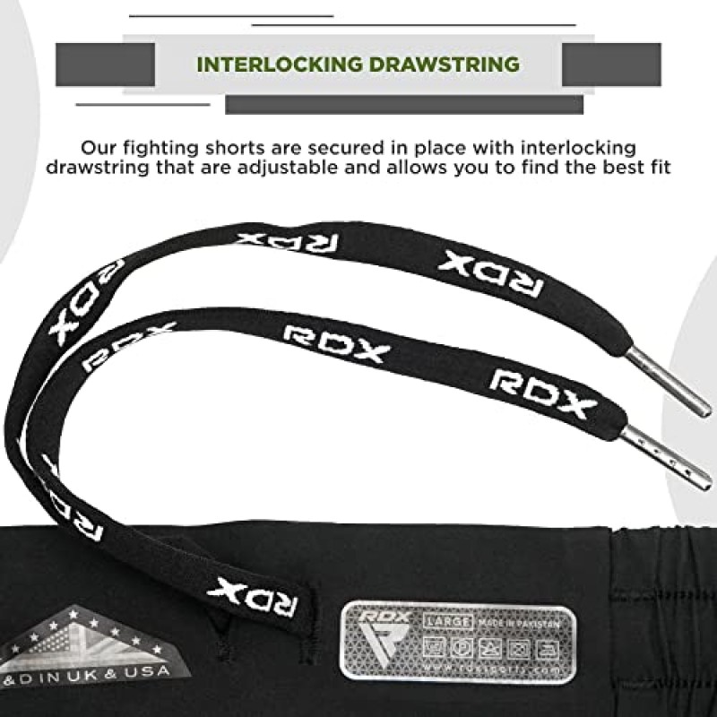 훈련 및 킥복싱용 RDX MMA 반바지 – 무술, 케이지 파이트, 무에타이, BJJ, 복싱, 그래플링용 파이팅 반바지