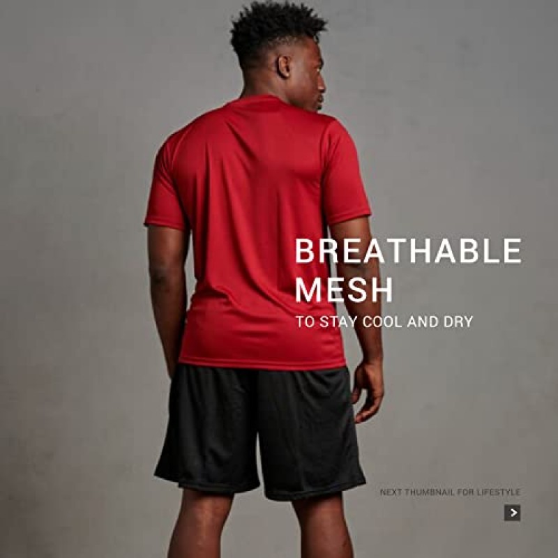 Russell Athletic 남성용 메쉬 반바지(포켓 포함)