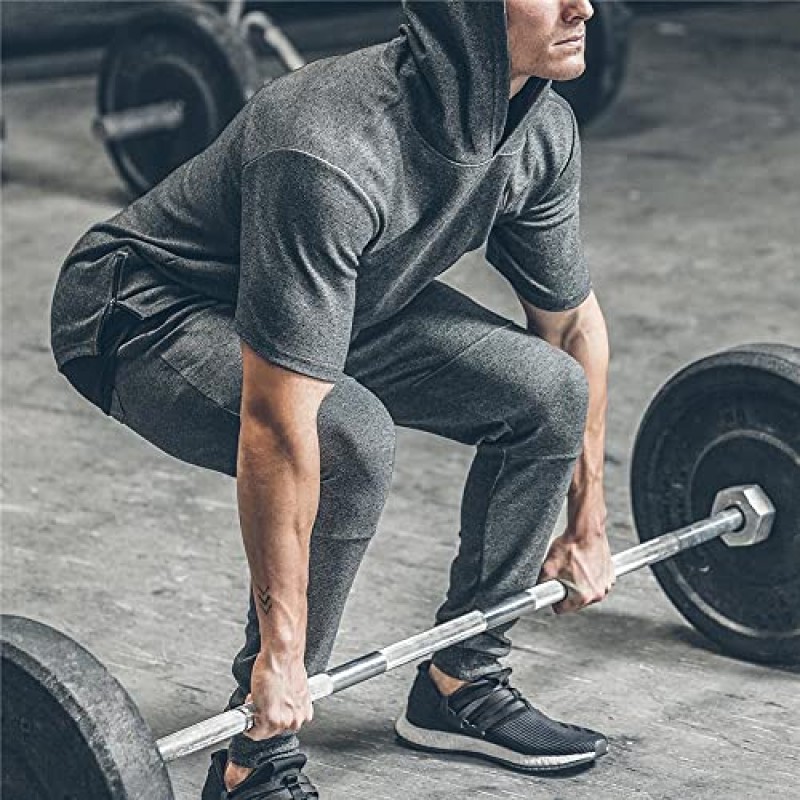FLYFIREFLY Mens Joggers 체육관 운동 바지 남성용 운동복 트레이닝 복 주머니가있는 보디 빌딩