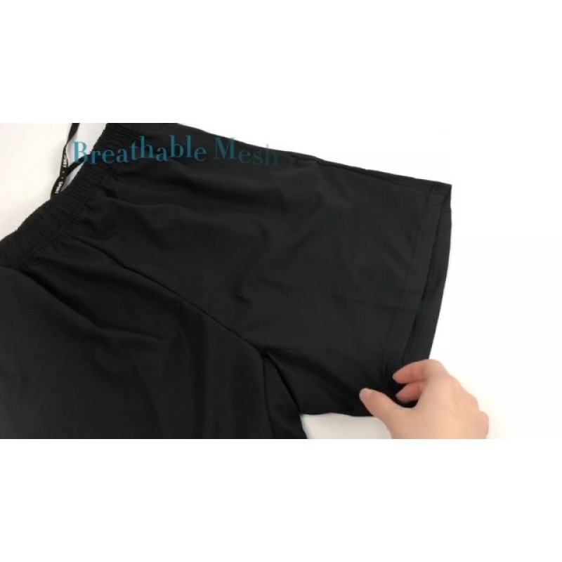 Gaglg 남성용 5인치 런닝 반바지 2팩 지퍼 포켓이 있는 빠른 건조 운동 운동 체육관 반바지