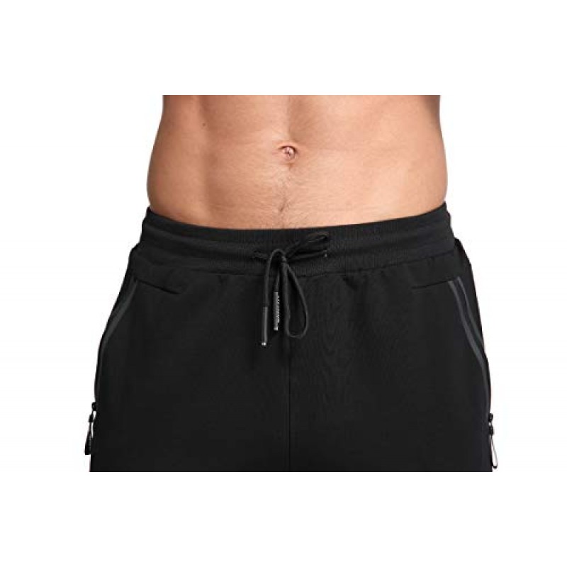 Tansozer 남성용 경량 조깅 캐주얼 슬림 스웨트 팬츠 지퍼 포켓이 있는 트랙 바지