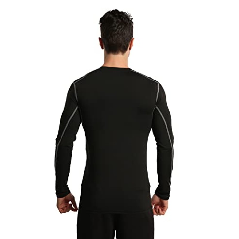 남성용 3 팩 압축 셔츠 긴 소매 축구 언더 셔츠 운동 드라이 피트 셔츠 성능 운동 Baselayer