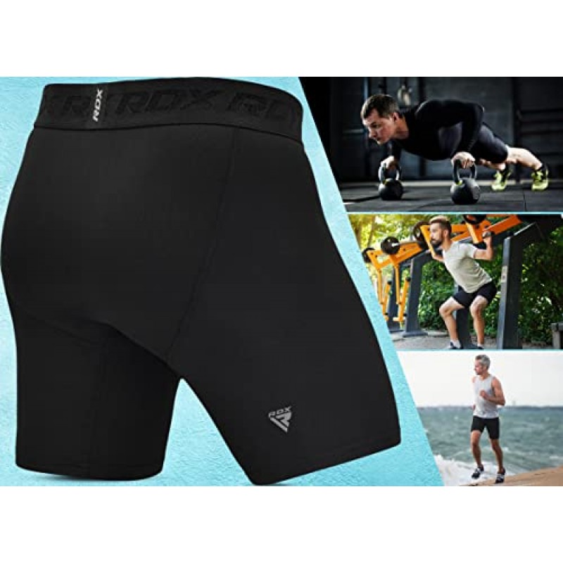 RDX 압축 반바지 남성 울트라 타이트 신축성 Baselayer 운동 스포츠, 스판덱스 Activewear 속옷 운동 달리기