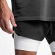DIOTSR Mens 2 in 1 남성용 러닝 운동 반바지 경량 트레이닝 반바지 전화 포켓이있는 빠른 건조 체육관 반바지