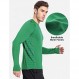 BALEAF 남성용 긴 소매 러닝 셔츠(엄지 구멍 포함) Quick Dry Athletic Shirt 운동 트레이닝 탑