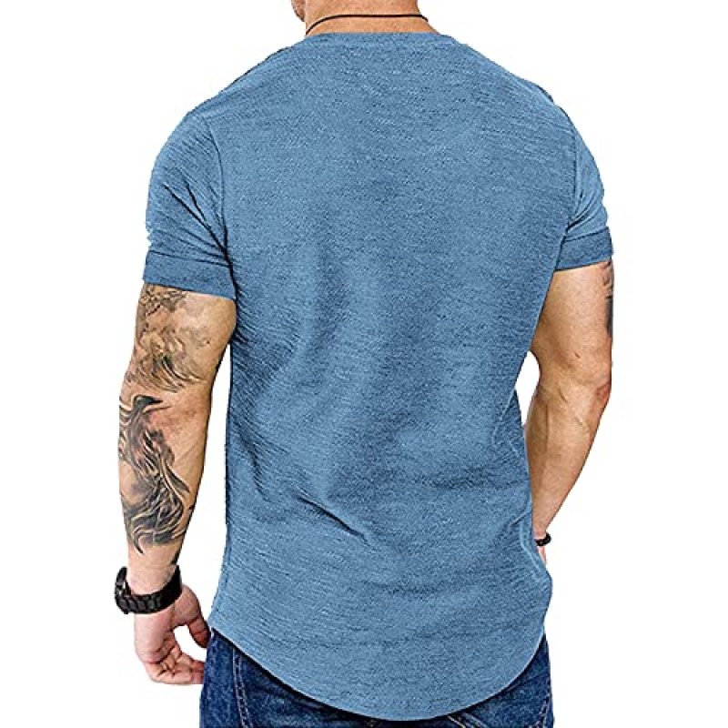 COOFANDY 남성 2 팩 근육 V 넥 T 셔츠 장착 체육관 운동 반소매 티셔츠