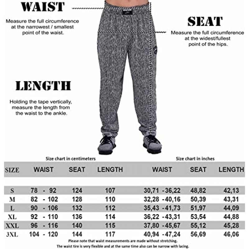 BIG SAM SPORTSWEAR COMPANY 남성용 주머니가 있는 헐렁한 스웨트팬츠, 올드스쿨 루즈핏 체육관 바지