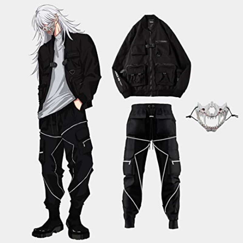 Vamtac Mens 카고 조깅 바지 Techwear 힙합 스웨트 팬츠 스트리트 조깅 멀티 포켓이 있는 쿨 팬츠