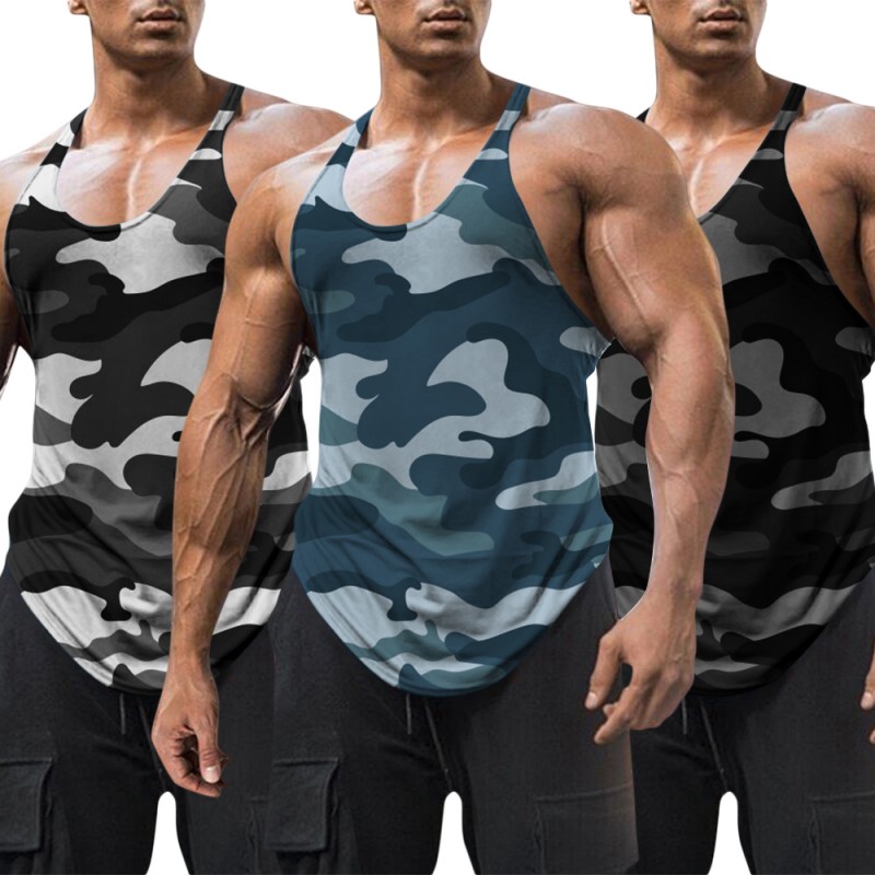 남성용 면 운동 탱크탑 드라이핏 체육관 보디빌딩 훈련 피트니스 민소매 근육 티셔츠