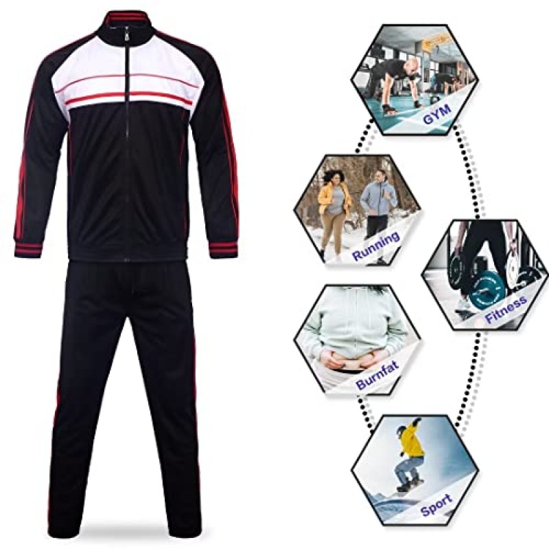 Megub Mens tracksuit 2 개, 남성용 캐주얼 운동복 양털 후드 복장, 크고 키가 큰 조깅 슈트 세트