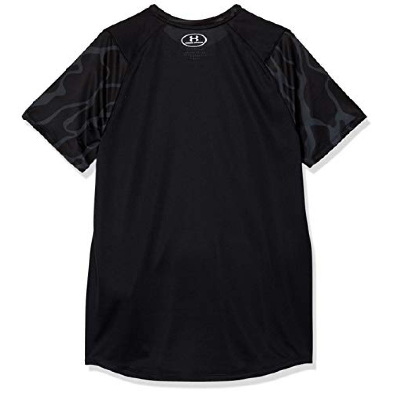 Under Armour 남성 Mk1 토널 프린트 반소매 트레이닝 워크아웃 셔츠