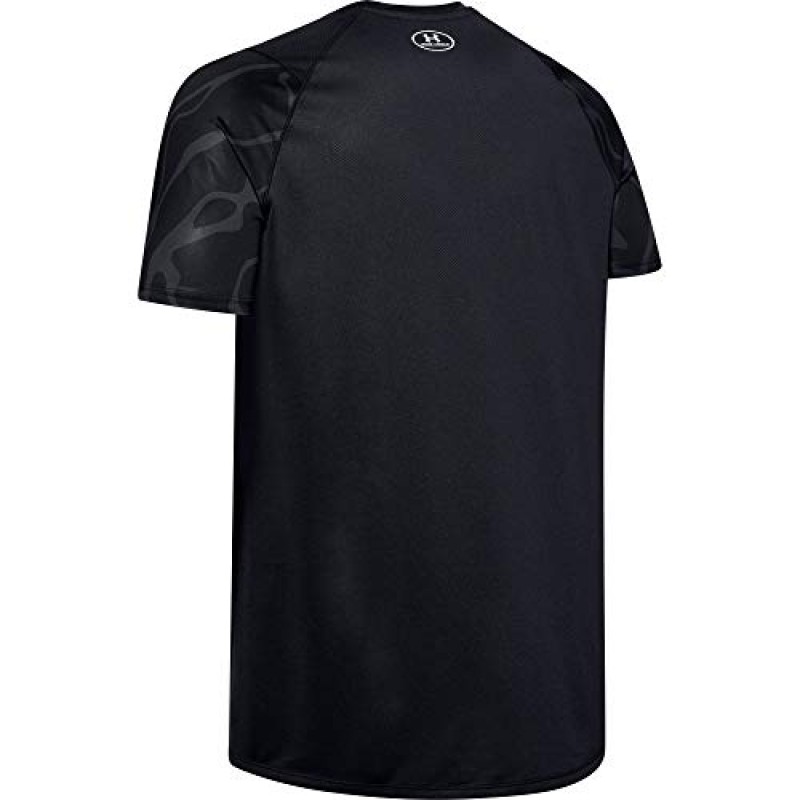 Under Armour 남성 Mk1 토널 프린트 반소매 트레이닝 워크아웃 셔츠