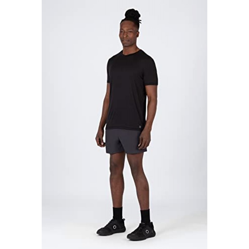 레이어 8 2팩 남성 운동 셔츠-드라이핏 모이스처 위킹 테크 운동 성능 러닝 체육관 크루넥 티셔츠 남성용