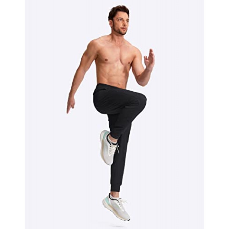 G 점진적 남성용 조깅 바지 (지퍼 포켓 포함) 남성용 운동 조깅 러닝용 스트레치 운동복
