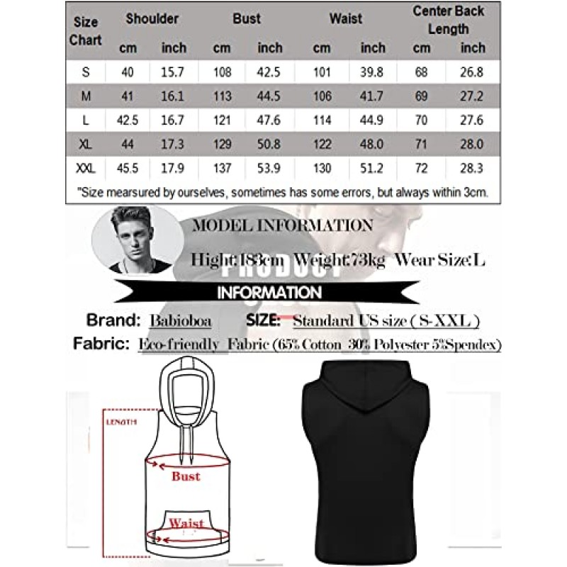Amussiar 남성 운동 후드 탱크 탑 민소매 체육관 훈련 후드 보디 빌딩 근육 차단 T 셔츠