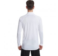 DAYOUNG Mens 지퍼 풀오버 ​​UPF 50+ 자외선 차단 긴 소매 하이킹 낚시 야외 성능 티셔츠