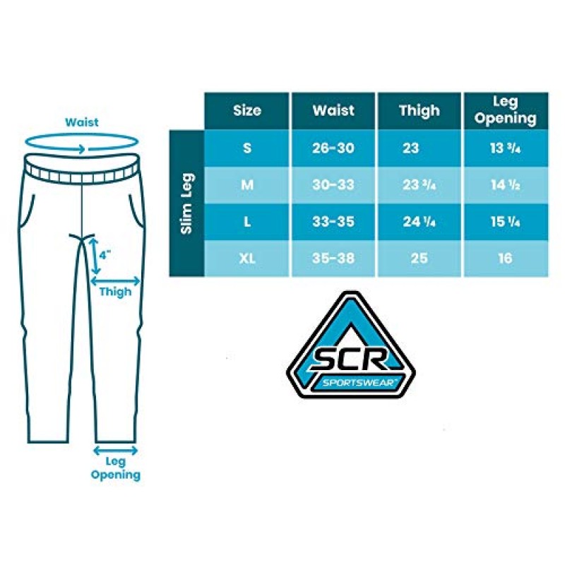 SCR SPORTSWEAR 30/33/36 가랑이 남성용 스웨트 팬츠(포켓 포함) 테이퍼 조깅 남성 슬림핏 오픈 보텀 팬츠 톨