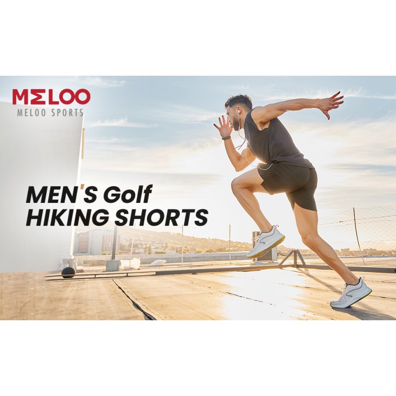 MELOO 남성용 하이킹 카고 반바지 - 빠른 드라이 골프 야외 캐주얼 반바지 경량 등산 낚시 여행용 주머니