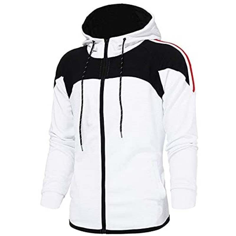 2PCS 망 캐주얼 Tracksuit 세트 긴 소매 지퍼 야외 운동복 따뜻한 스포츠 정장 체육관 훈련 착용
