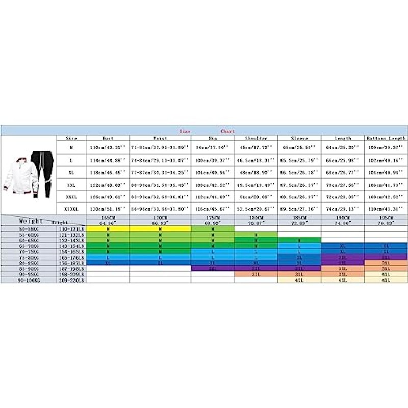 SUWBMHWE 남성용 2피스 세트, 남성용 Tracksuit 운동 스포츠 캐주얼 풀 지퍼 스웨트 슈트 풀 지퍼 운동 긴 소매 복장