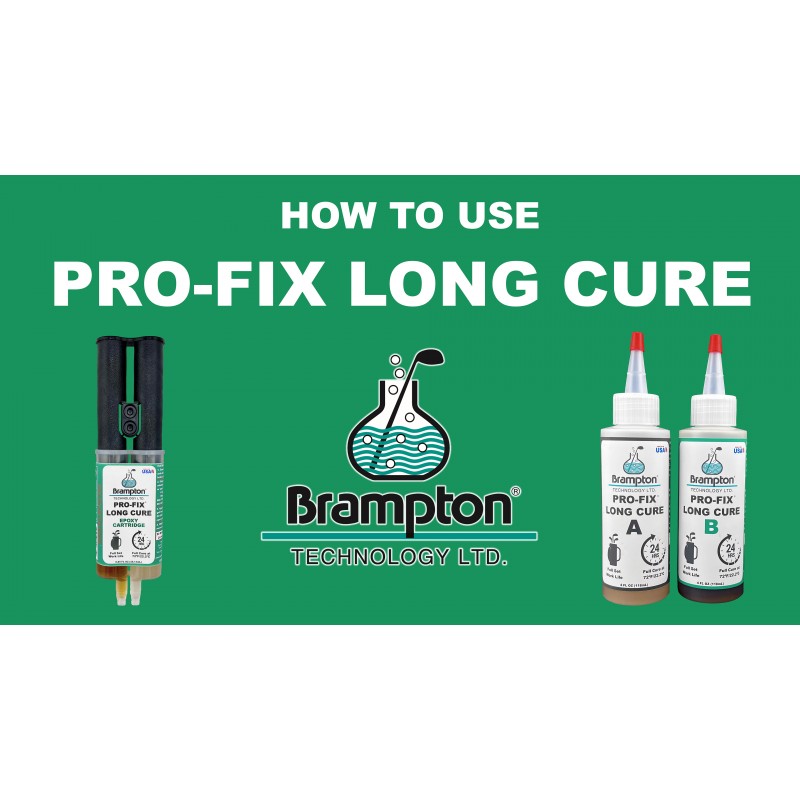 Brampton PRO-FIX 장기 경화 골프 에폭시 - 풀 세트 작업 수명 - 추가 강도 - 모든 골프 샤프트, 골프 헤드, 드라이버, 퍼터 및 아이언용 골프 에폭시 - 골프 산업을 위해 설계됨