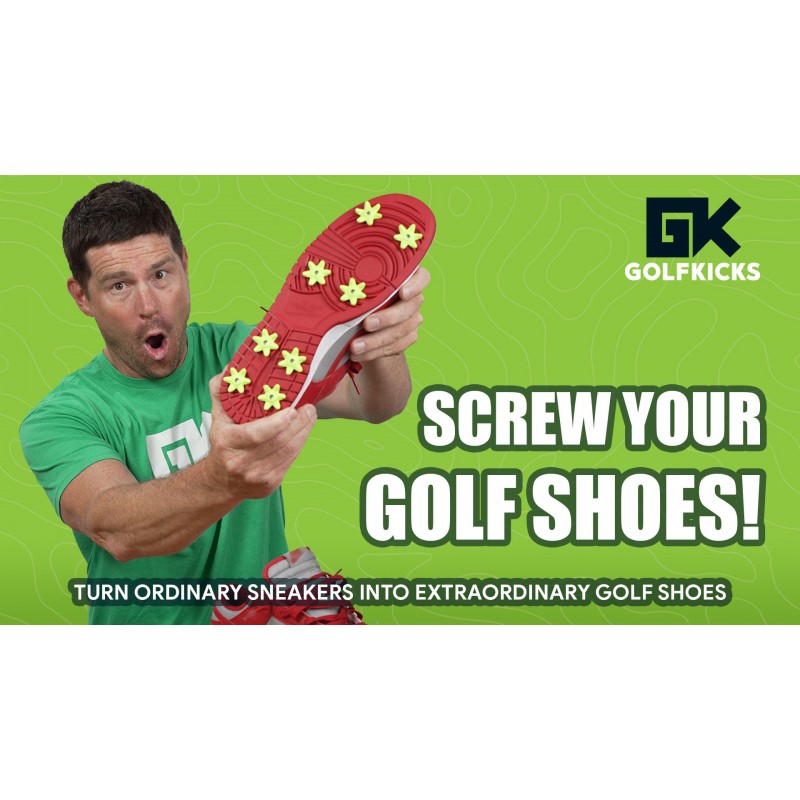 Golfkicks - DIY 골프 스파이크 키트 - 운동화를 골프 신발로 바꾸기 - 거의 모든 신발에 골프 클리트 추가 - 상어 탱크에서 본 것처럼 - 골프 신발 만들기 키트