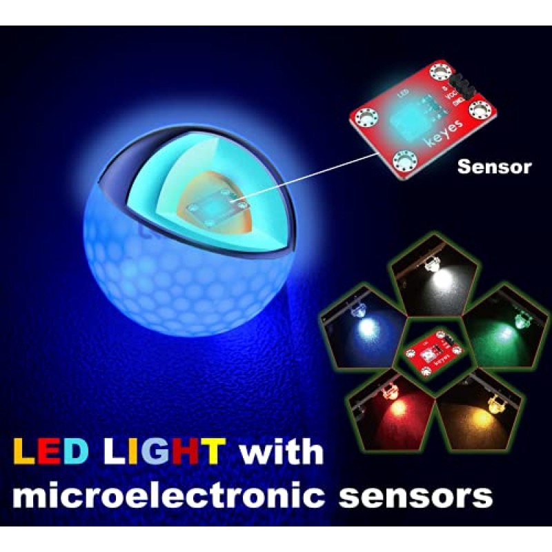 어두운 골프 공에서 빛나기 QBOSO LED 골프 공은 밤에 골프 공을 더 재미있게 밝히고 간단한 타격으로 트리거되는 모든 샷을 중요하게 만듭니다. 6 팩